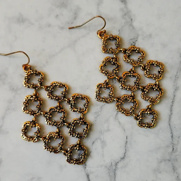 BARSE GOLDEN BRONZE DROP EARRINGS - Picture 2 of 6